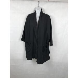 Ivan Grundahl Copenhagen Open Jacket Black Lagenlook S/M 100% Cotton